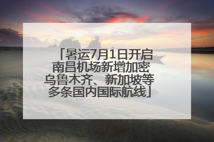 暑运7月1日开启 南昌机场新增加密乌鲁木齐、新加坡等多条国内国际航线