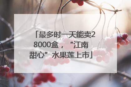 最多时一天能卖28000盒，“江南甜心”水果莲上市
