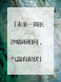 未来一周长沙晴雨相间，气温有起伏