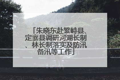 朱晓东赴繁峙县、定襄县调研河湖长制、林长制落实及防汛备汛等工作
