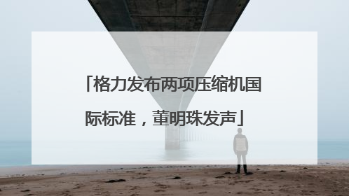格力发布两项压缩机国际标准，董明珠发声