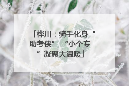桦川：骑手化身“助考侠” “小个专”凝聚大温暖