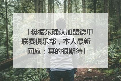 樊振东确认加盟德甲联赛俱乐部，本人最新回应：真的很期待