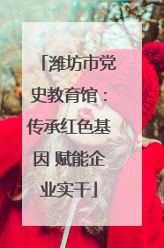 潍坊市党史教育馆：传承红色基因 赋能企业实干