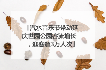 汽水音乐节带动延庆世园公园客流增长，迎客超3万人次