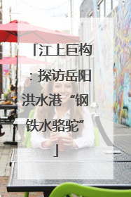 江上巨构：探访岳阳洪水港“钢铁水骆驼”
