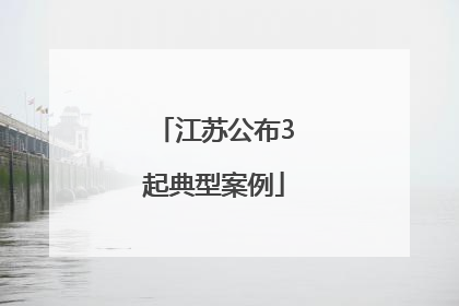 江苏公布3起典型案例