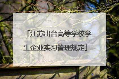 江苏出台高等学校学生企业实习管理规定