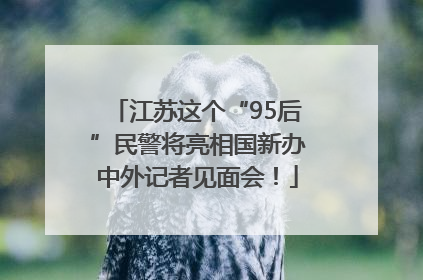 江苏这个“95后”民警将亮相国新办中外记者见面会！