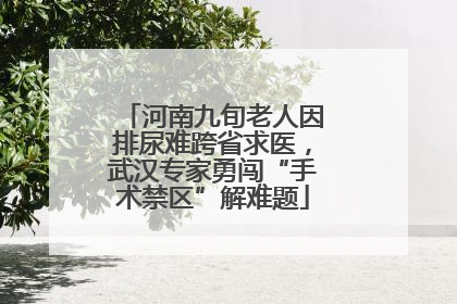 河南九旬老人因排尿难跨省求医，武汉专家勇闯“手术禁区”解难题