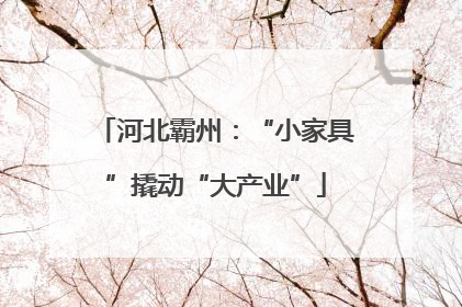 河北霸州：“小家具”撬动“大产业”
