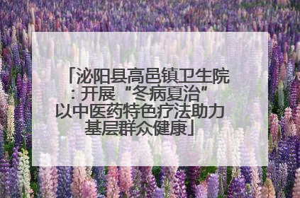 泌阳县高邑镇卫生院：开展“冬病夏治” 以中医药特色疗法助力基层群众健康