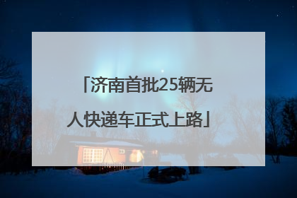 济南首批25辆无人快递车正式上路