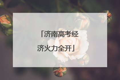 济南高考经济火力全开