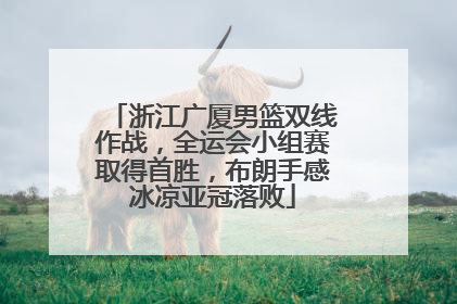 浙江广厦男篮双线作战，全运会小组赛取得首胜，布朗手感冰凉亚冠落败