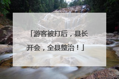 游客被打后，县长开会，全县整治！
