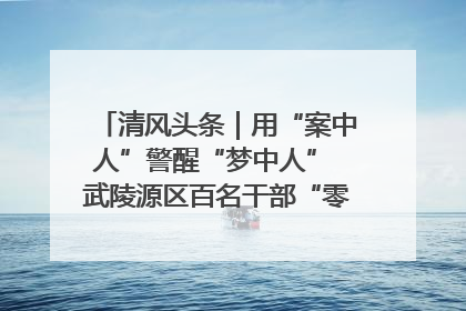清风头条｜用“案中人”警醒“梦中人” 武陵源区百名干部“零距离”接受警示教育