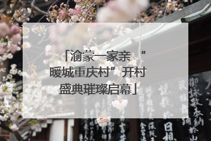 渝蒙一家亲 “暖城重庆村”开村盛典璀璨启幕