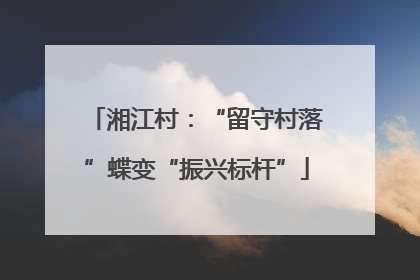湘江村：“留守村落”蝶变“振兴标杆”