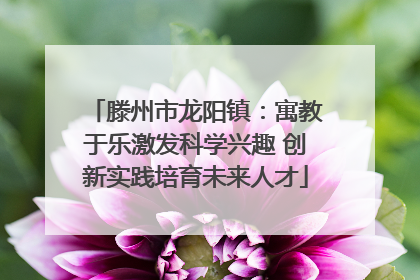 滕州市龙阳镇：寓教于乐激发科学兴趣 创新实践培育未来人才