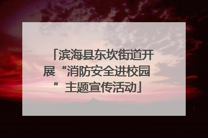 滨海县东坎街道开展“消防安全进校园”主题宣传活动