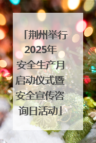 荆州举行2025年安全生产月启动仪式暨安全宣传咨询日活动