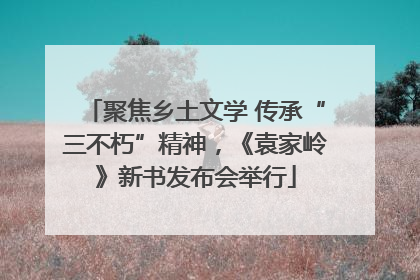 聚焦乡土文学 传承“三不朽”精神，《袁家岭》新书发布会举行