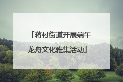 蒋村街道开展端午龙舟文化雅集活动