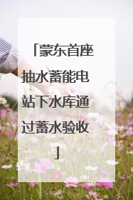 蒙东首座抽水蓄能电站下水库通过蓄水验收
