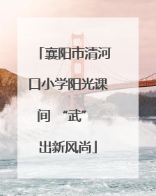 襄阳市清河口小学阳光课间 “武” 出新风尚