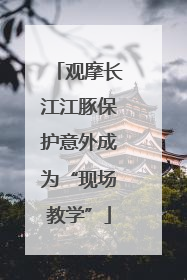 观摩长江江豚保护意外成为“现场教学”