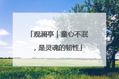 观澜亭｜童心不泯，是灵魂的韧性