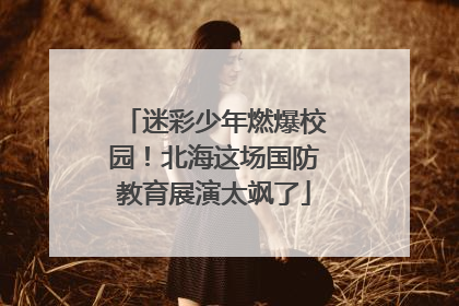 迷彩少年燃爆校园！北海这场国防教育展演太飒了