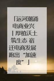 运河潮涌 电商业兴丨厚植沃土筑生态 宿迁电商发展跑出“加速度”