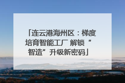 连云港海州区：梯度培育智能工厂 解锁“智造”升级新密码