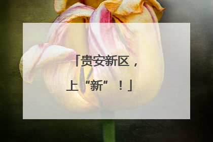 贵安新区，上“新”！