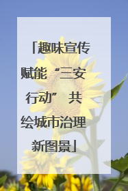 趣味宣传赋能“三安行动” 共绘城市治理新图景