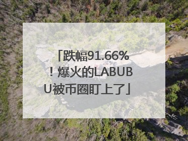 跌幅91.66%！爆火的LABUBU被币圈盯上了