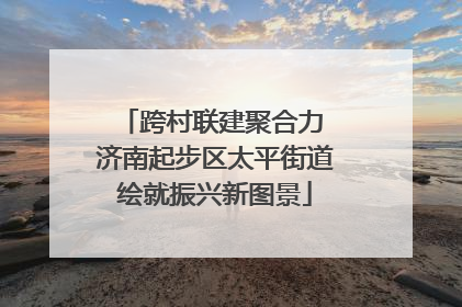 跨村联建聚合力 济南起步区太平街道绘就振兴新图景