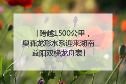 跨越1500公里，奥森龙形水系迎来湖南益阳双桡龙舟表