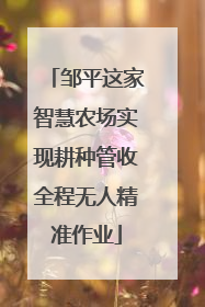 邹平这家智慧农场实现耕种管收全程无人精准作业