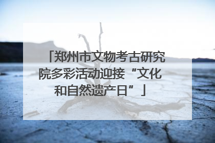 郑州市文物考古研究院多彩活动迎接“文化和自然遗产日”