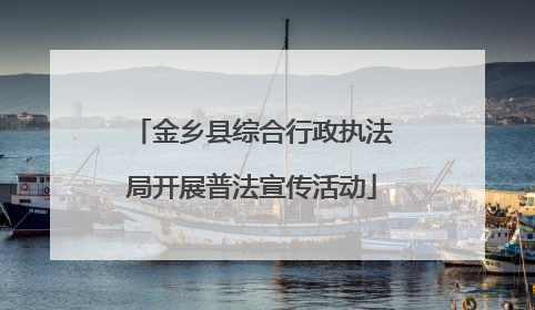 金乡县综合行政执法局开展普法宣传活动