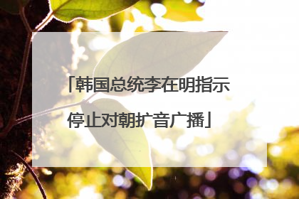 韩国总统李在明指示停止对朝扩音广播