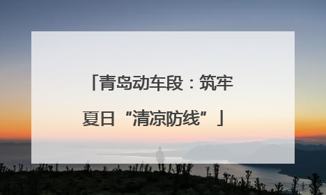 青岛动车段：筑牢夏日“清凉防线”
