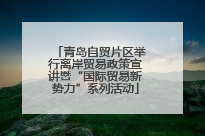 青岛自贸片区举行离岸贸易政策宣讲暨“国际贸易新势力”系列活动