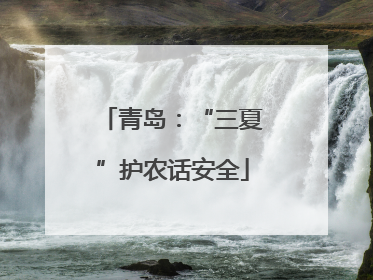 青岛：“三夏”护农话安全