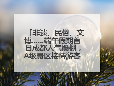 非遗、民俗、文博……端午假期首日成都人气爆棚，A级景区接待游客超113万人次
