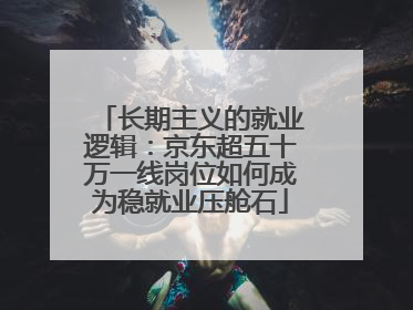 长期主义的就业逻辑：京东超五十万一线岗位如何成为稳就业压舱石