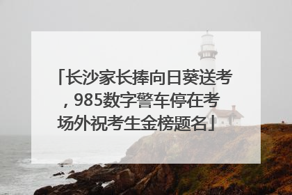 长沙家长捧向日葵送考，985数字警车停在考场外祝考生金榜题名